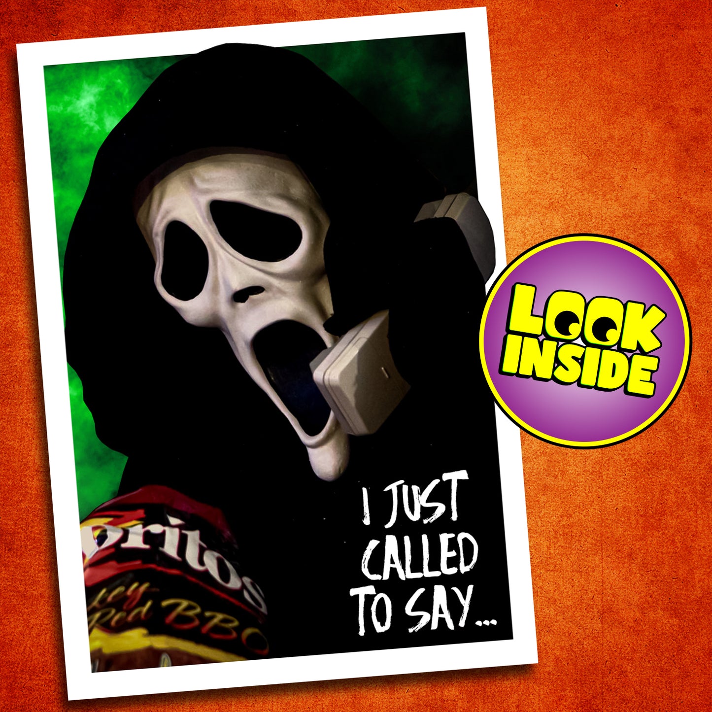 Ghostface Themed Birthday Card