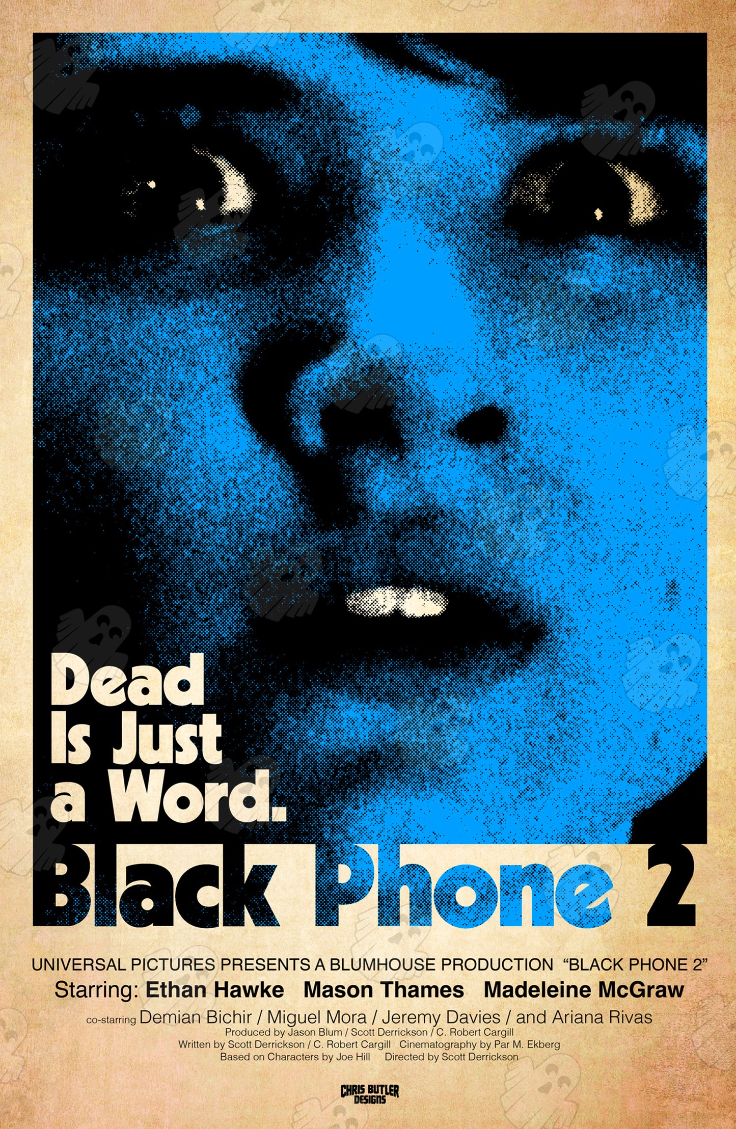 Black Phone 2 (Ice Blue) 11x17 Alternative Movie Print
