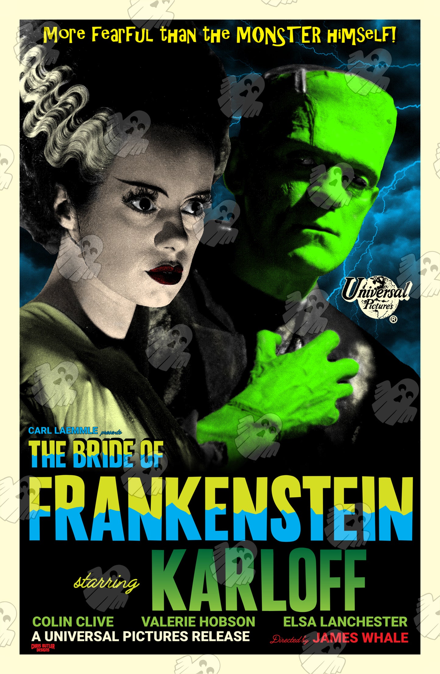 Bride Of Frankenstein Design 2 11x17 Alternative Movie Print
