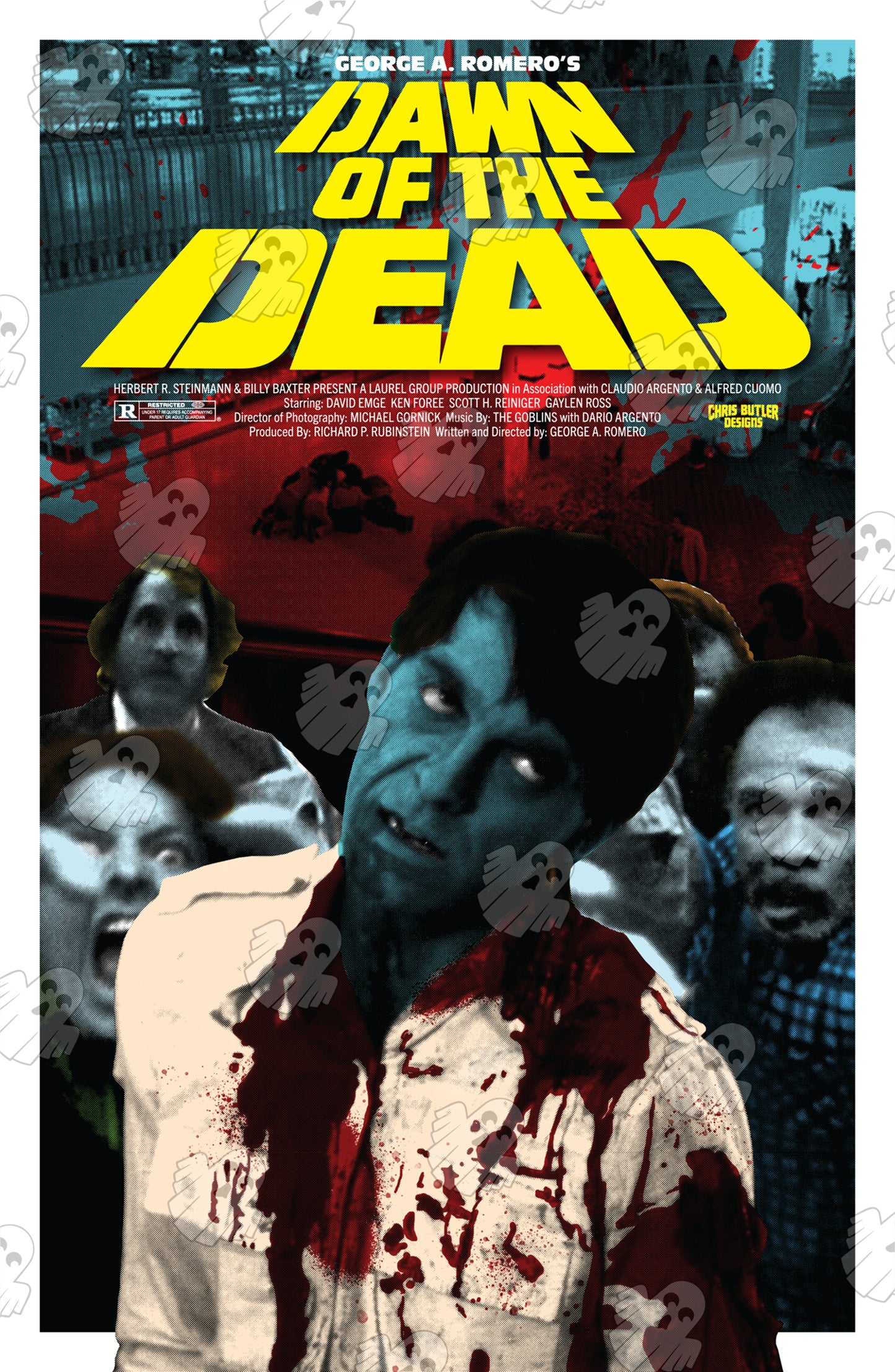 Dawn Of The Dead 1978 (Design 2) 11x17 Alternative Movie Poster
