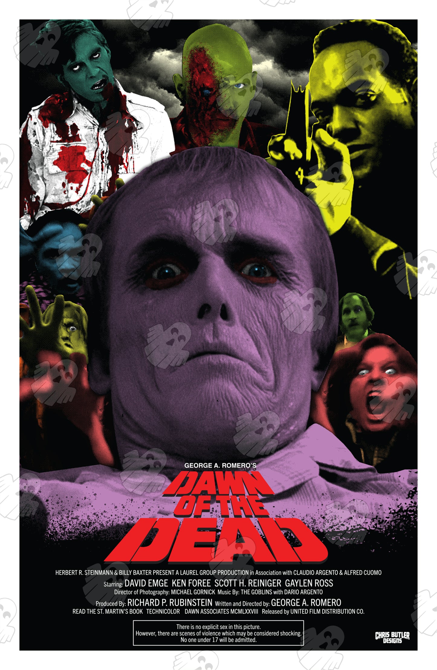 Dawn Of The Dead 1978 (Design 1) 11x17 Alternative Movie Poster