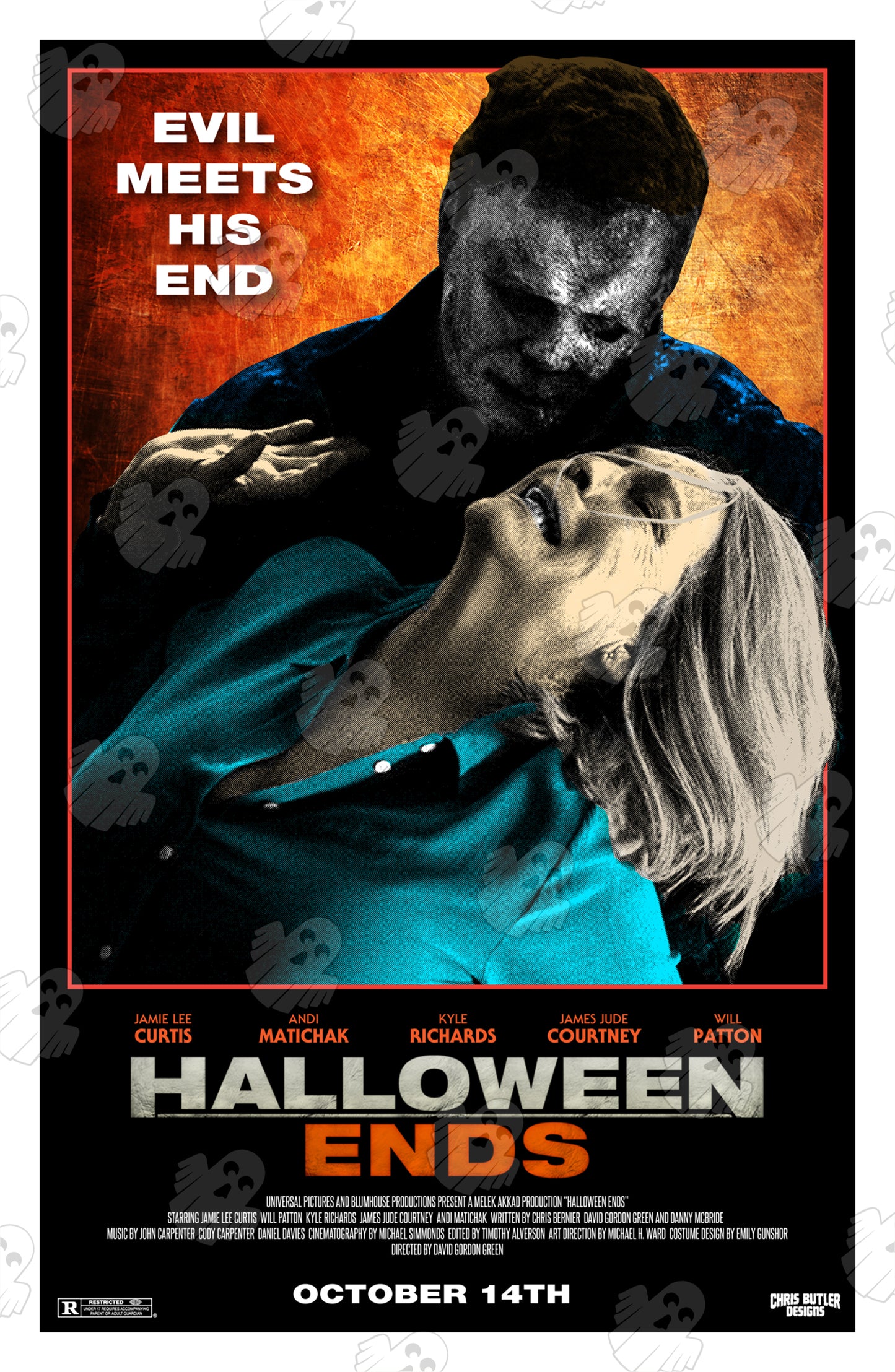 Halloween Ends 11x17 Alternative Movie Print