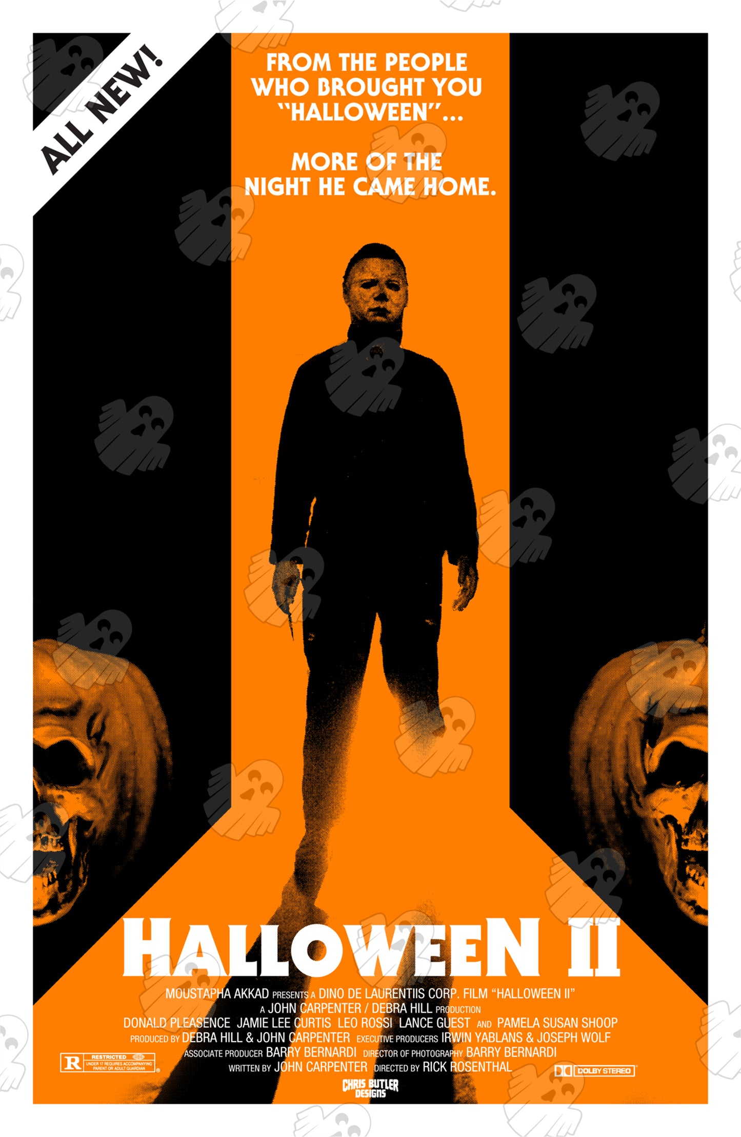 Halloween II (Design 1) 11x17 Alternative Movie Print