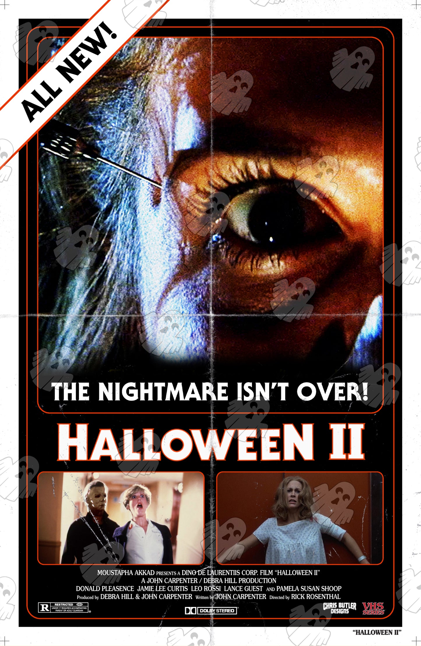 Halloween II (VHS Series 3) 11x17 Alternative Movie Poster