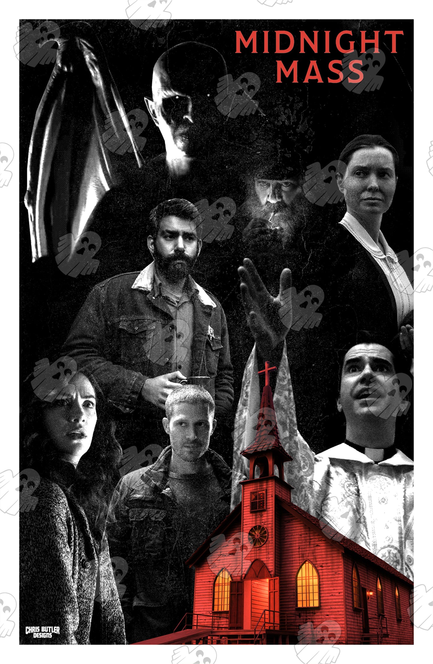 Midnight Mass (Design 1) 11x17 Alternative Movie Print