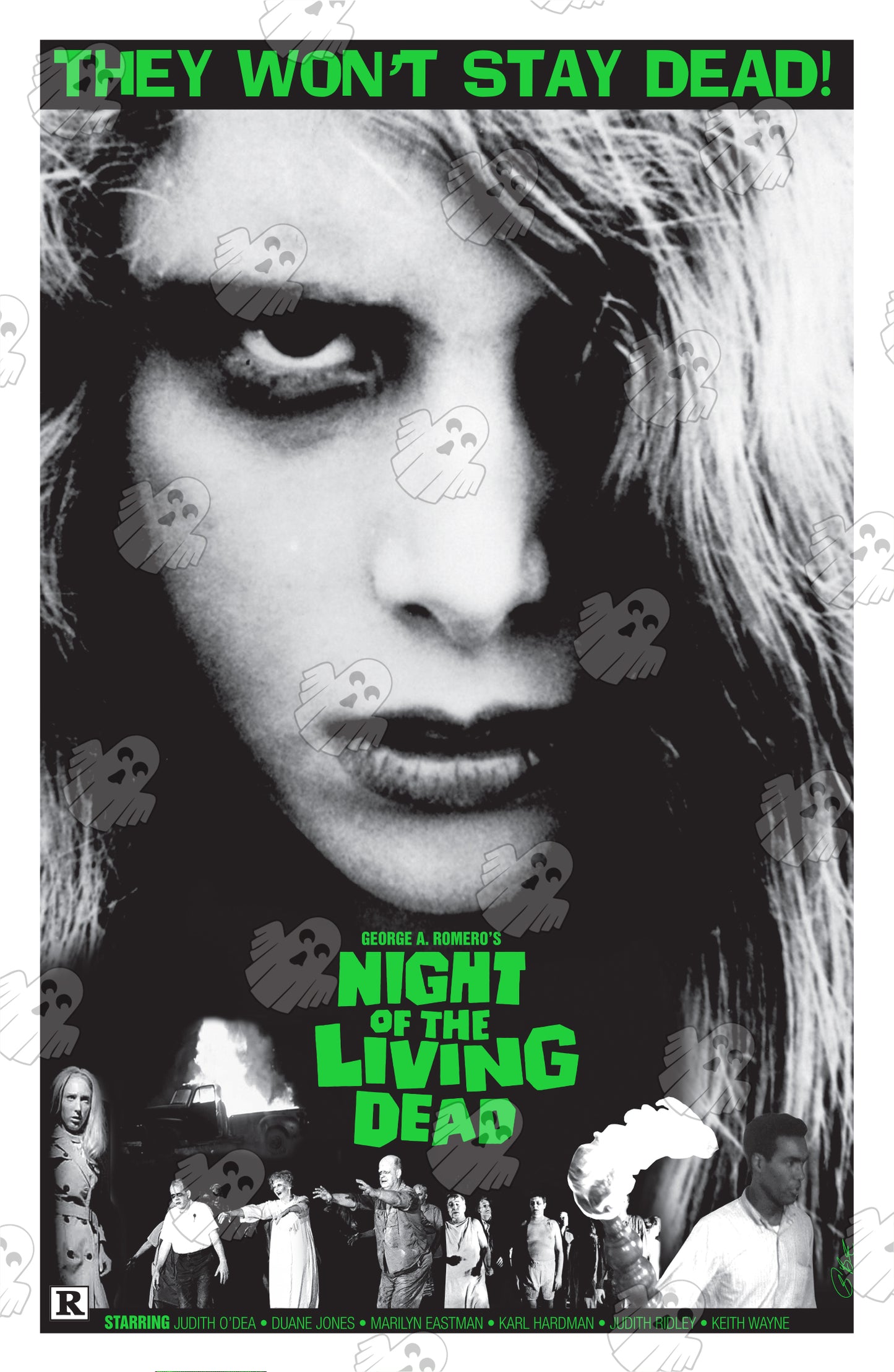 Night Of The Living Dead (Design 1) 11x17 Alternative Movie Print