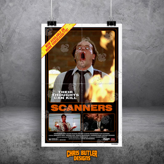Scanners (VHS Series) 11x17 Alternative Movie Print