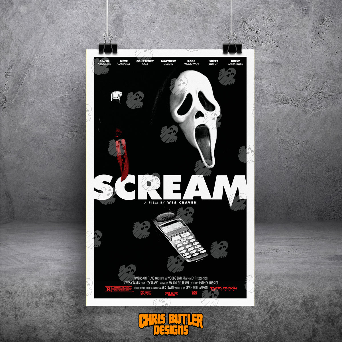 Scream (Design 1) 11x17 Alternative Movie Print