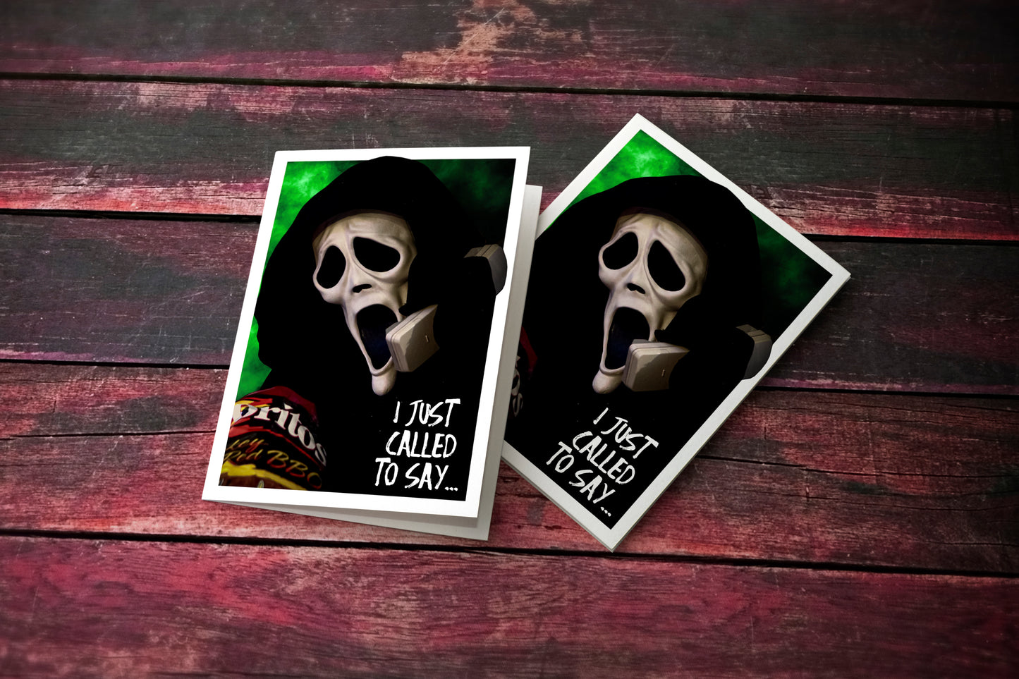 Ghostface Themed Birthday Card