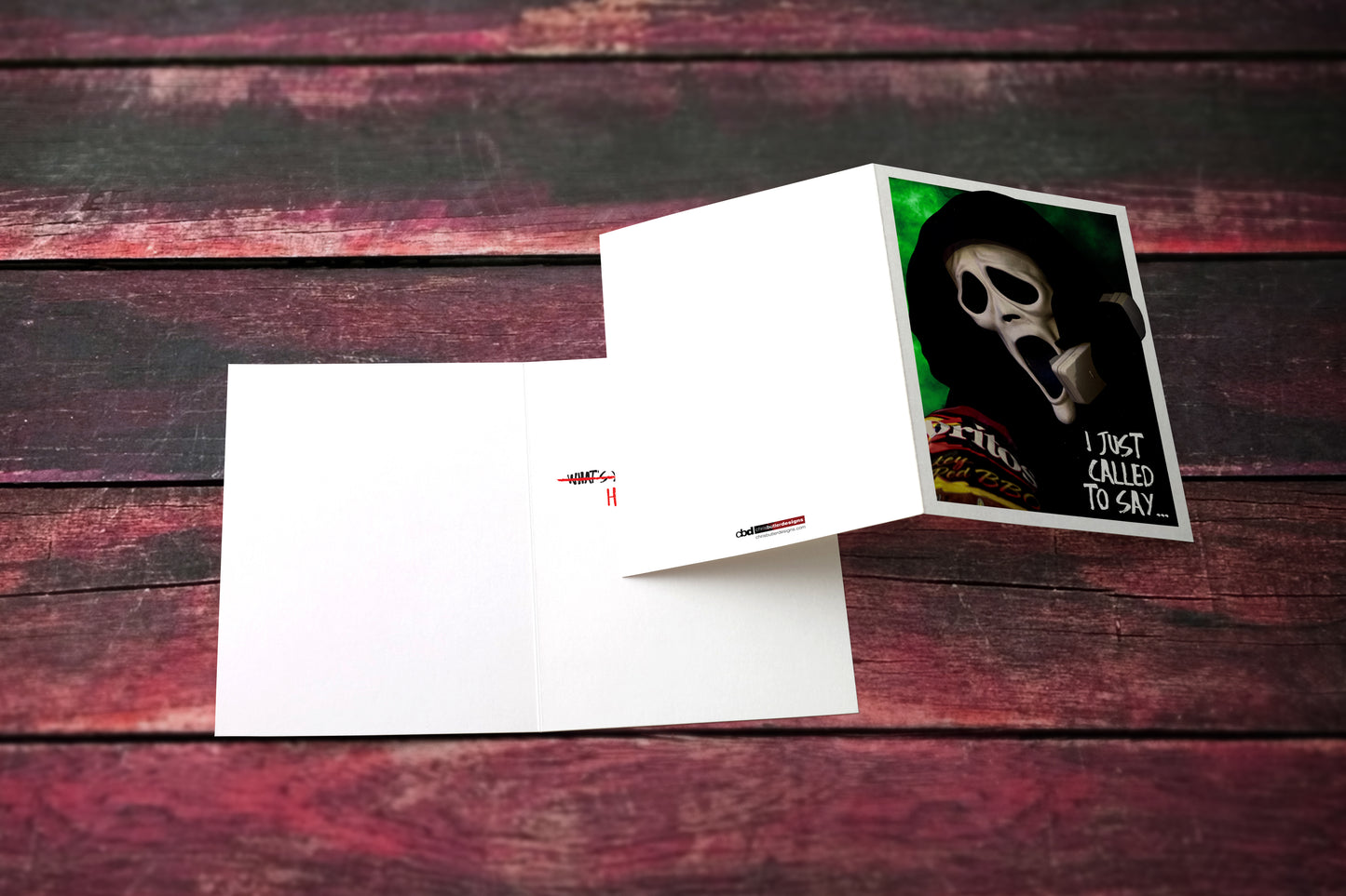 Ghostface Themed Birthday Card