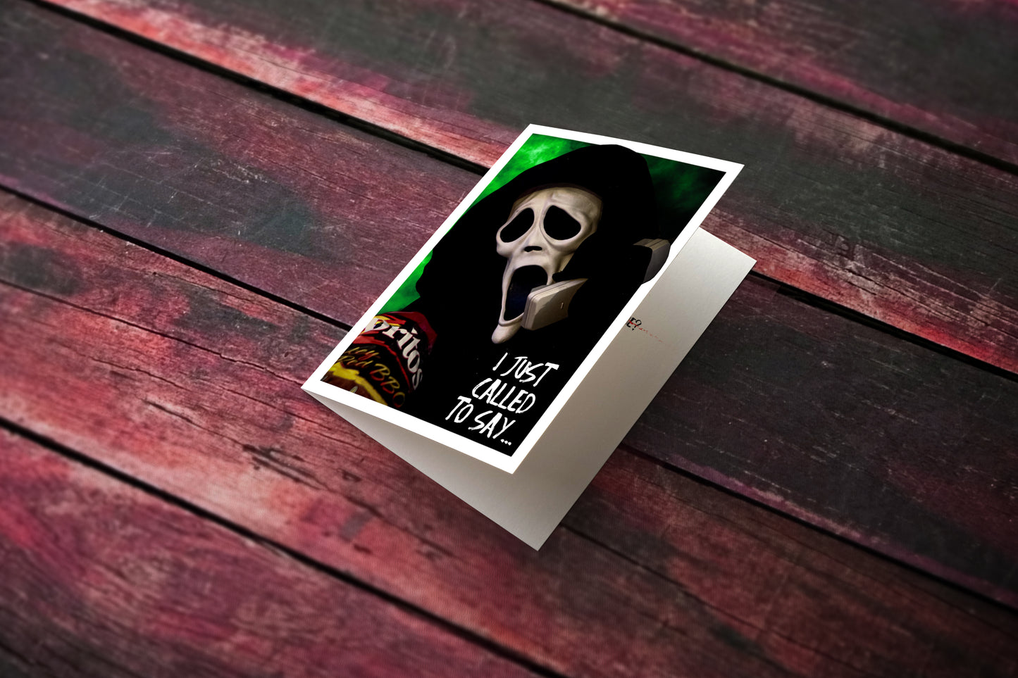 Ghostface Themed Birthday Card