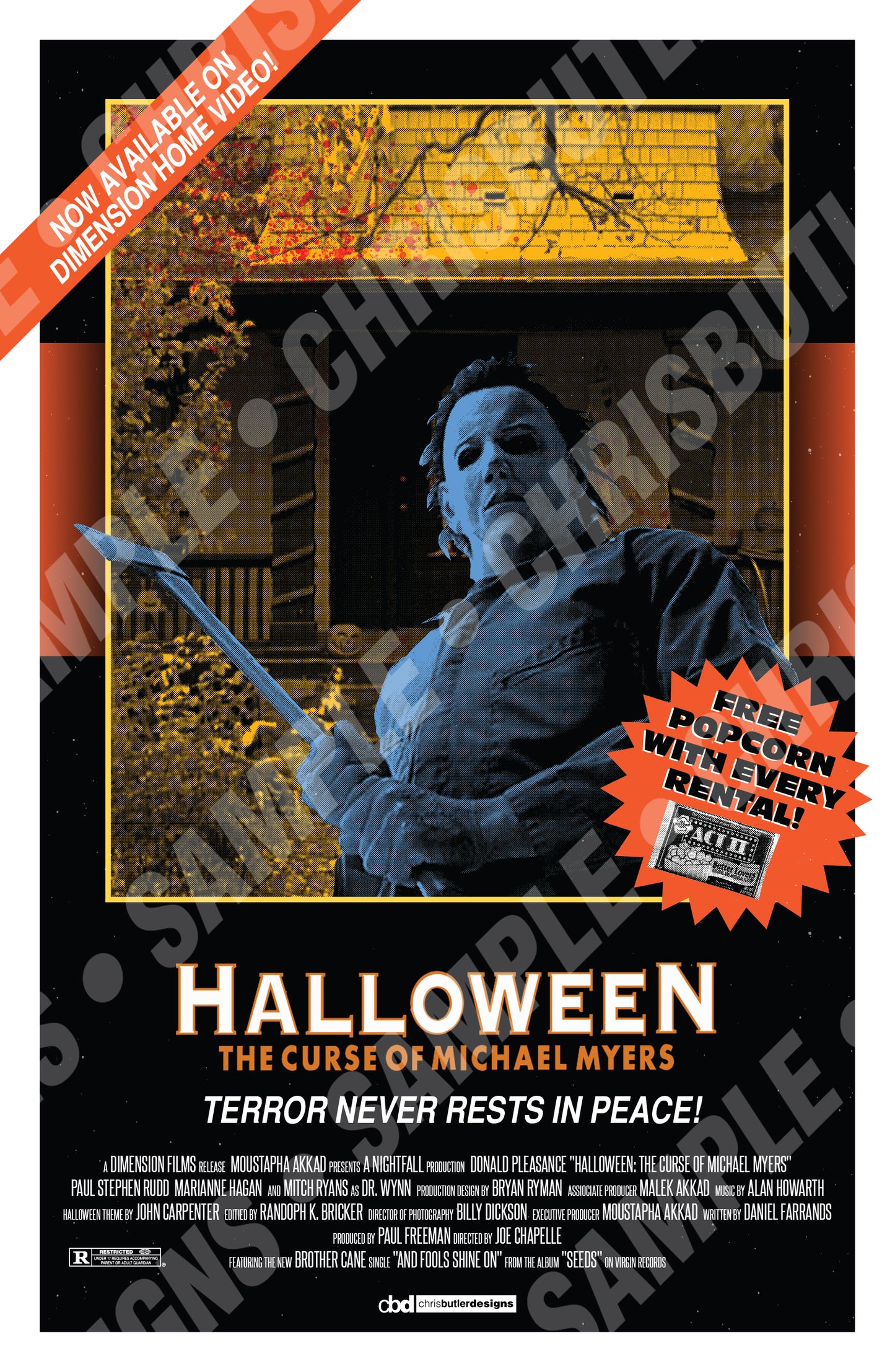 Halloween: The Curse Of Michael Myers (VHS Series) 11x17 Print