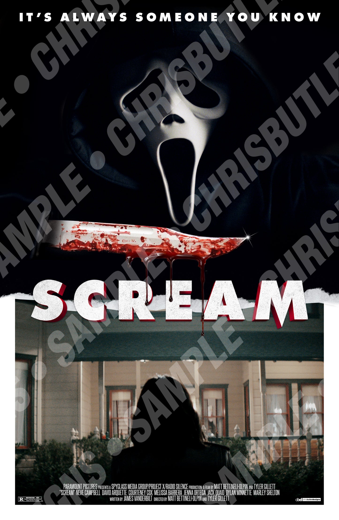 Scream (2022) Design 2 11x17 Alternative Movie Print