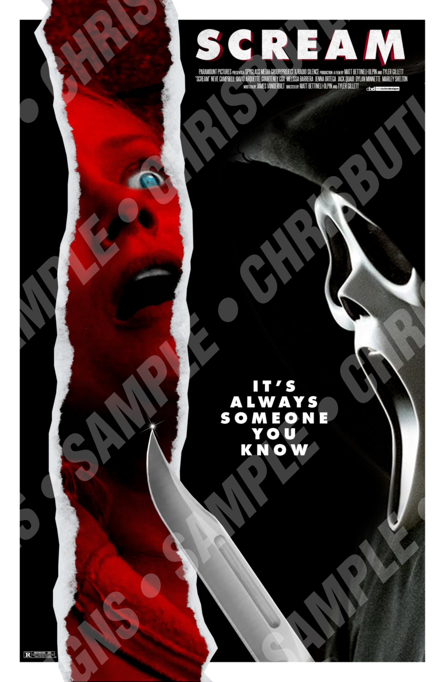 Scream (2022) Design 3 11x17 Alternative Movie Print