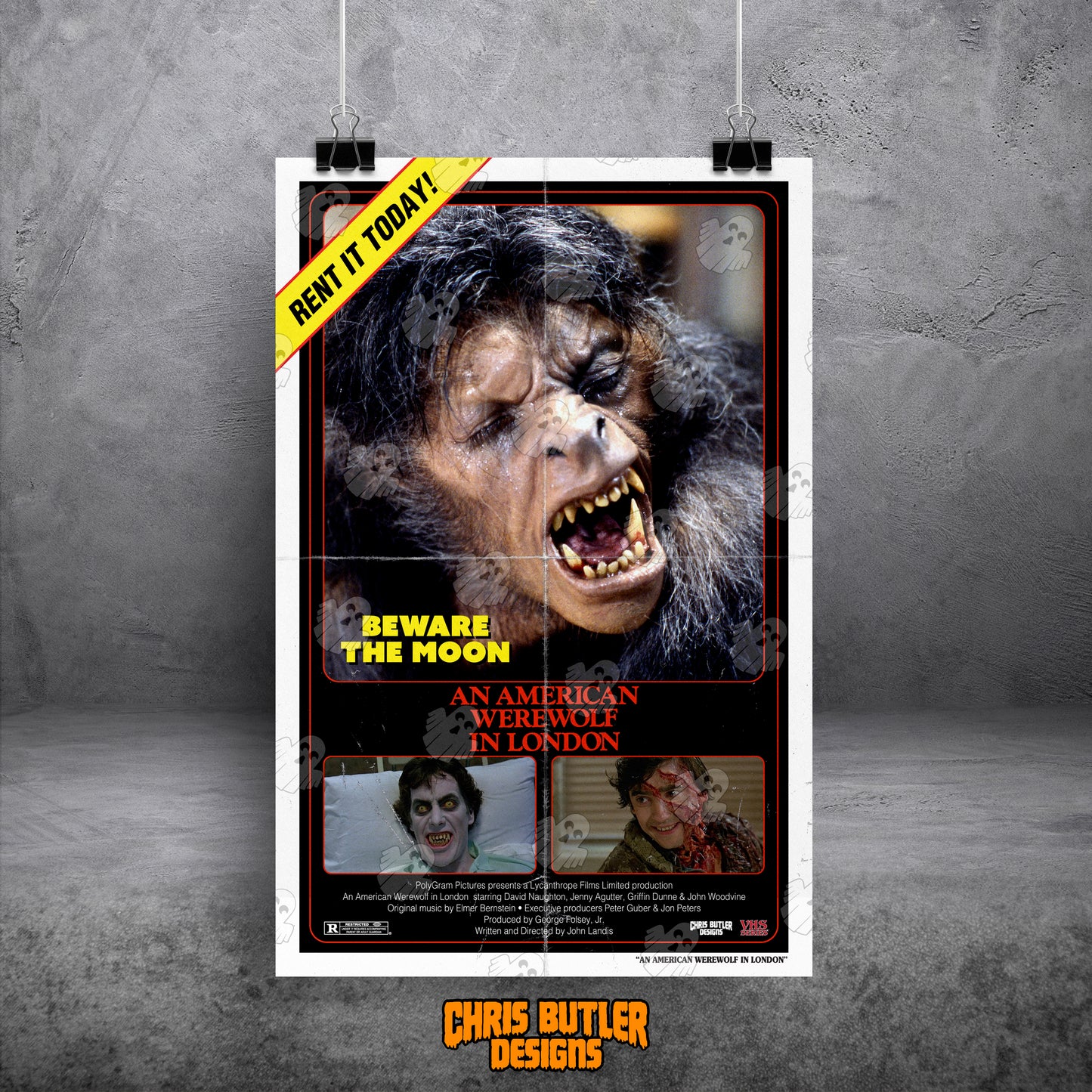 An American Werewolf In London (VHS Series) 11x17 Alternative Movie Poster