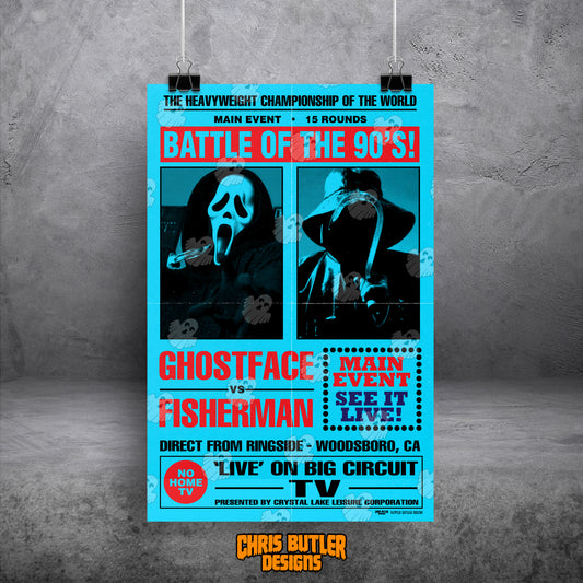 Ghostface vs. Fisherman (Battle Royale Series) 11x17 Alternative Movie Poster