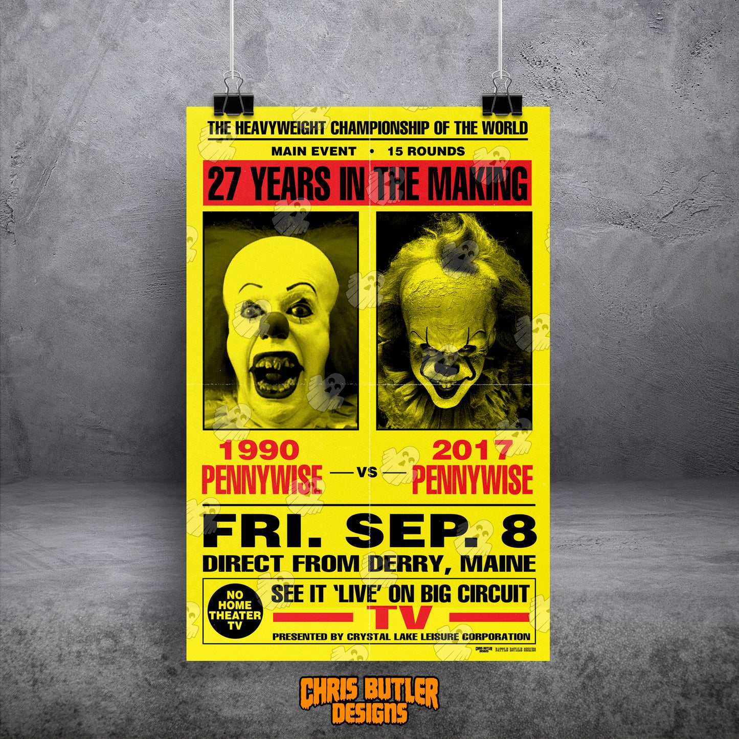 Pennywise vs. Pennywise (Battle Royale Series) 11x17 Alternative Movie Poster