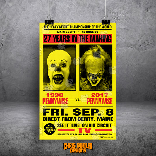 Pennywise vs. Pennywise (Battle Royale Series) 11x17 Alternative Movie Poster