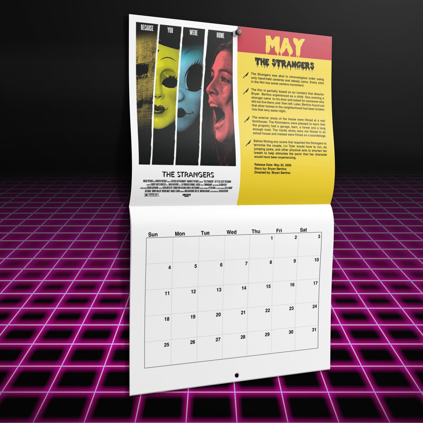 This Month In Horror 2025 Wall Calendar