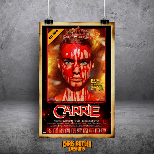 Carrie (2026) VHS Series 11x17 Alternative Movie Print