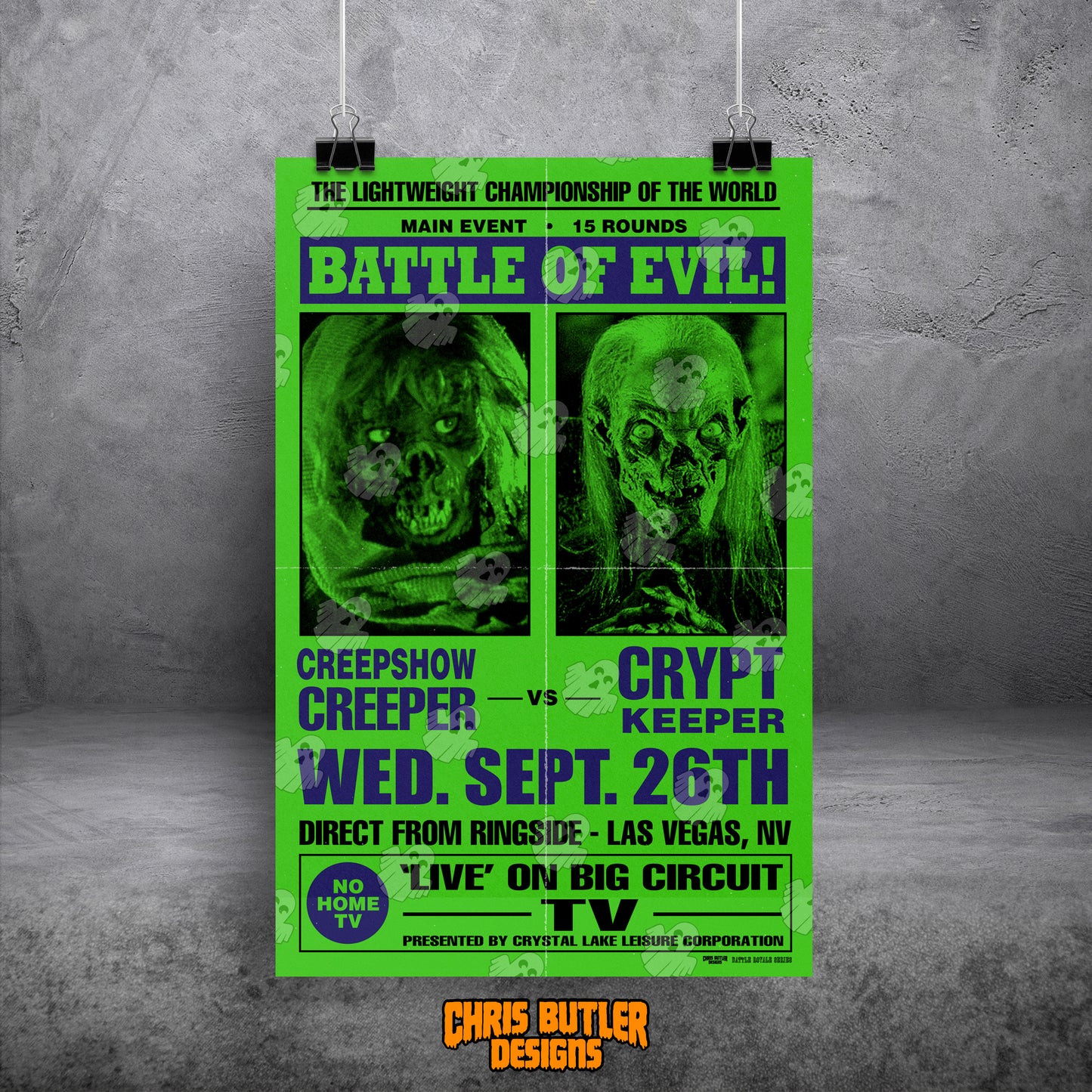 Creepshow Creeper vs. Crypt Keeper (Battle Royale Series) 11x17 Alternative Movie Poster