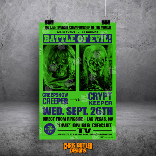 Creepshow Creeper vs. Crypt Keeper (Battle Royale Series) 11x17 Alternative Movie Poster