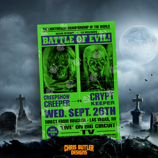 Creepshow Creeper vs. Crypt Keeper (Battle Royale Series) 11x17 Alternative Movie Poster