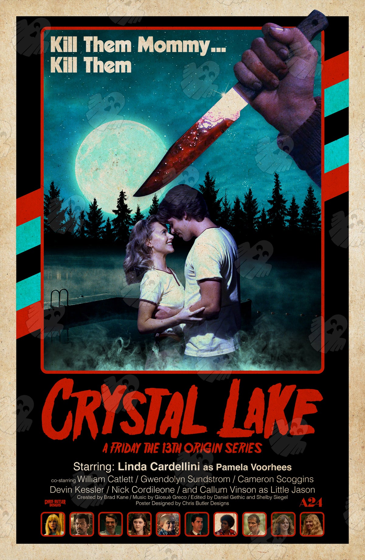 PRE-ORDER *SHIPS OCT 28** Crystal Lake VHS Series (BLACK) 11x17 Alternative Movie Print