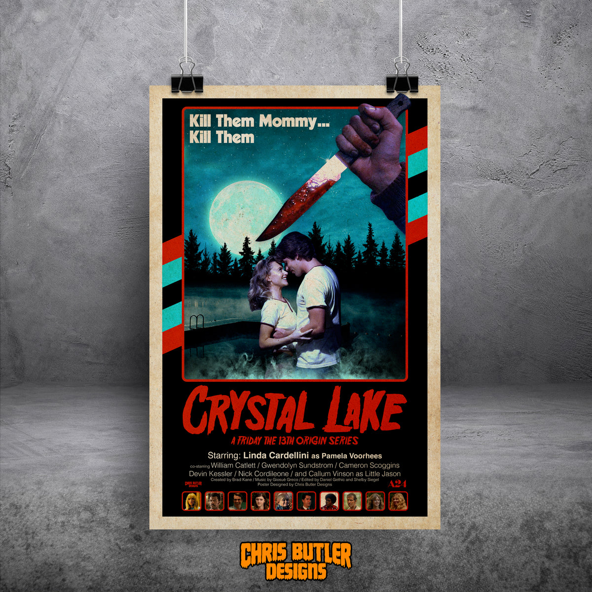 PRE-ORDER *SHIPS OCT 28** Crystal Lake VHS Series (BLACK) 11x17 Alternative Movie Print
