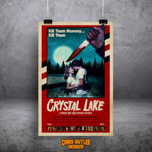 PRE-ORDER *SHIPS OCT 28** Crystal Lake VHS Series (RED) 11x17 Alternative Movie Print