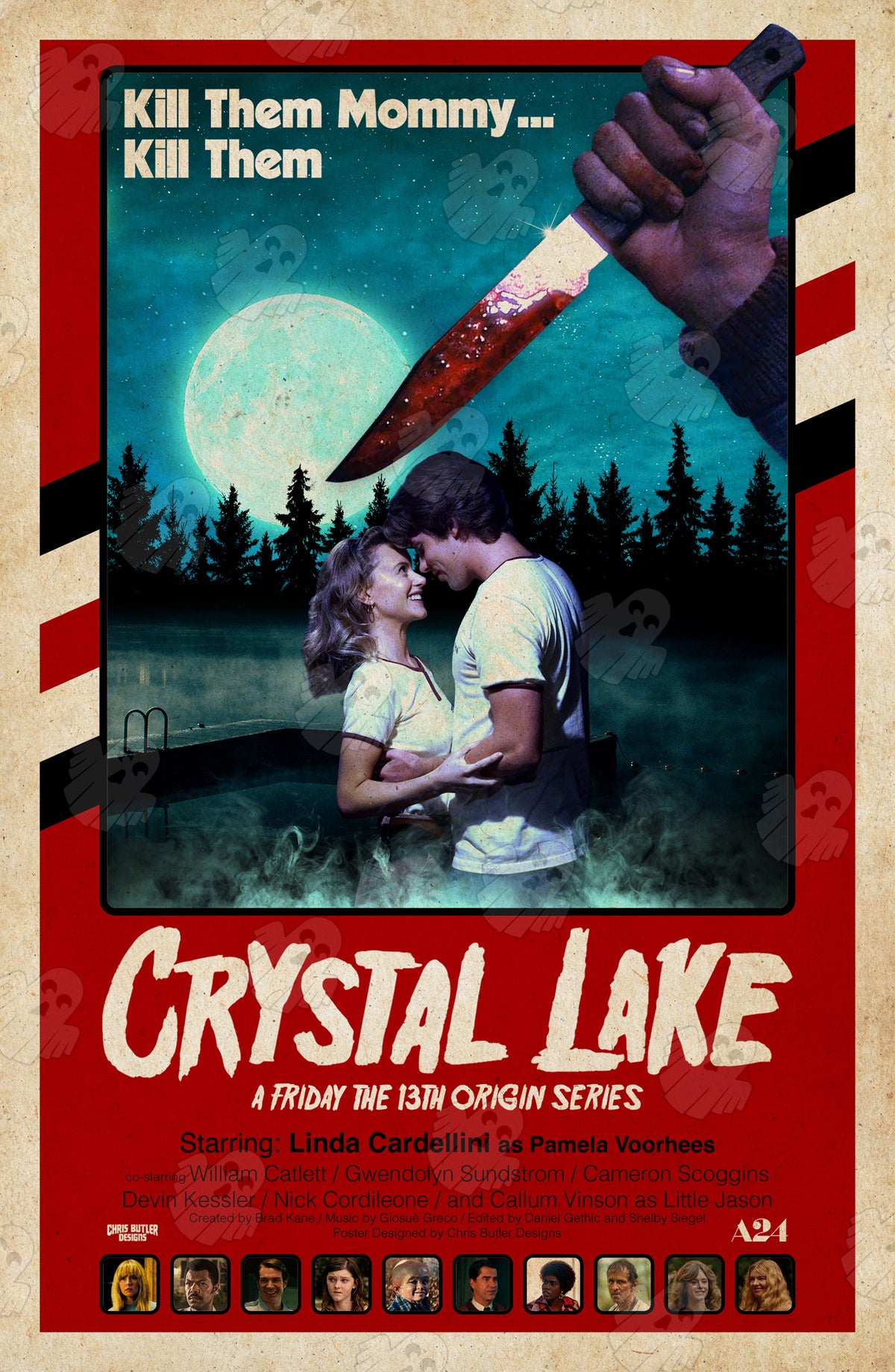 PRE-ORDER *SHIPS OCT 28** Crystal Lake VHS Series (RED) 11x17 Alternative Movie Print