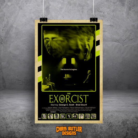 *PRE-ORDER*SHIPS OCT 21st - The Exorcist III VHS Series 11x17 Alternative Movie Print