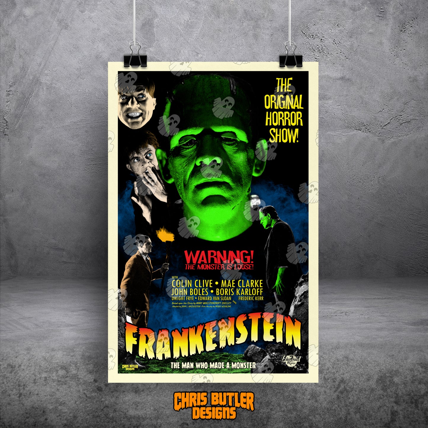 Frankenstein Design 2 11x17 Alternative Movie Poster