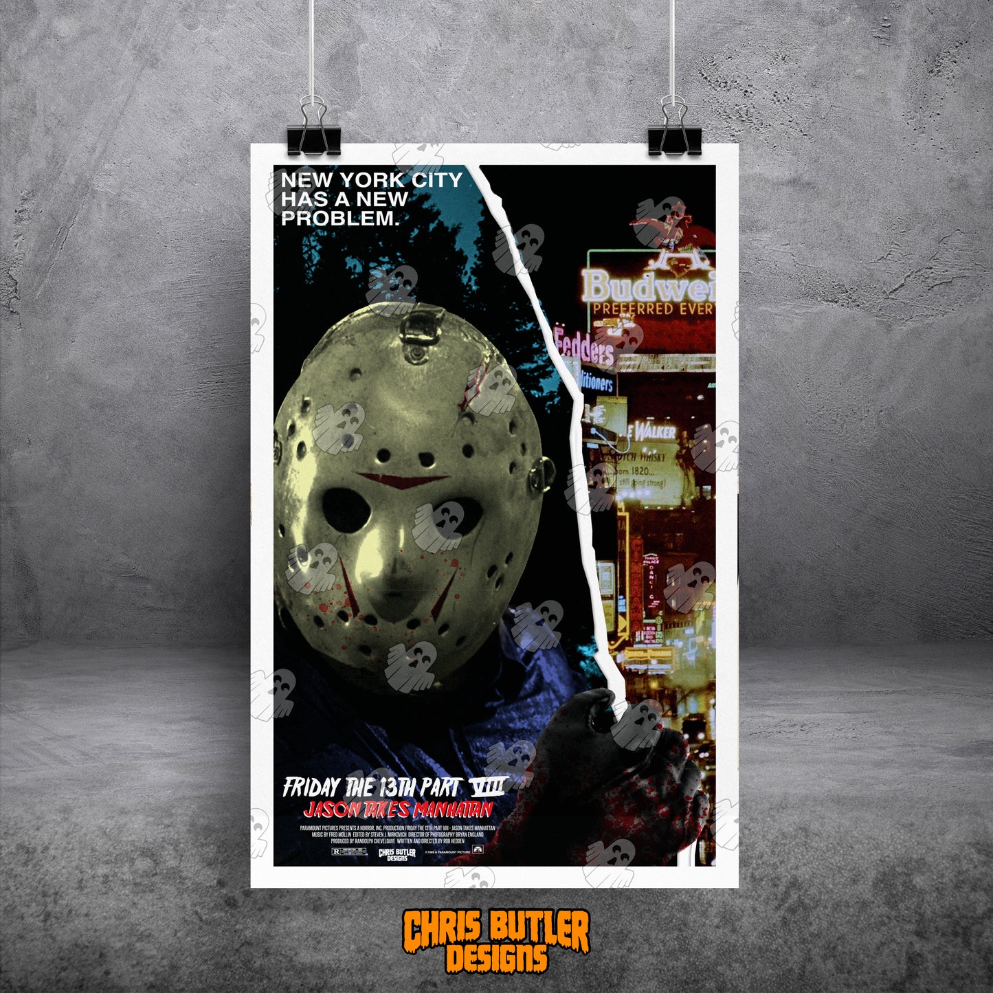 Friday The 13th Part VIII: Jason Takes Manhattan 11x17 Alternative Movie Poster