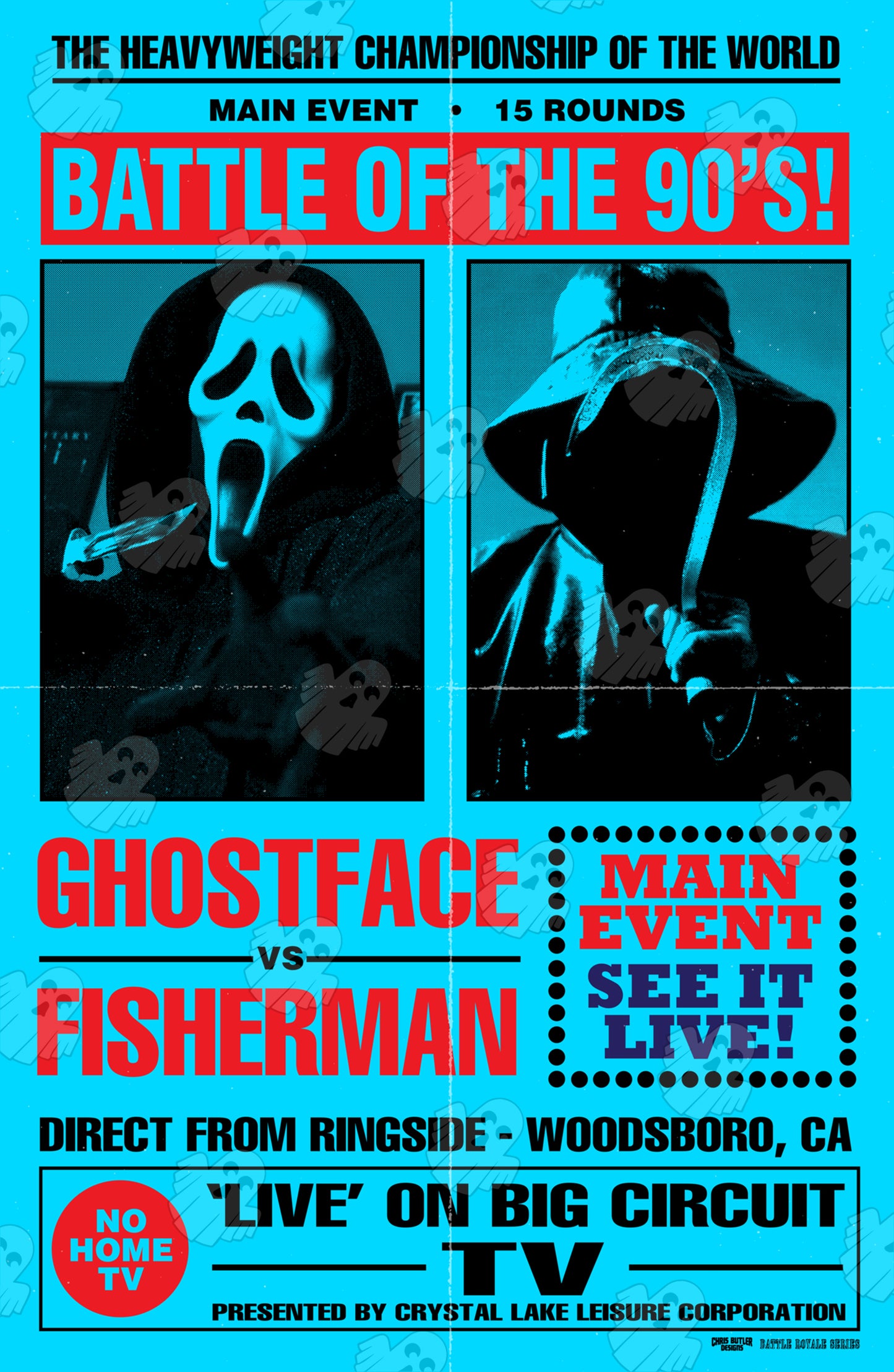 Ghostface vs. Fisherman (Battle Royale Series) 11x17 Alternative Movie Poster