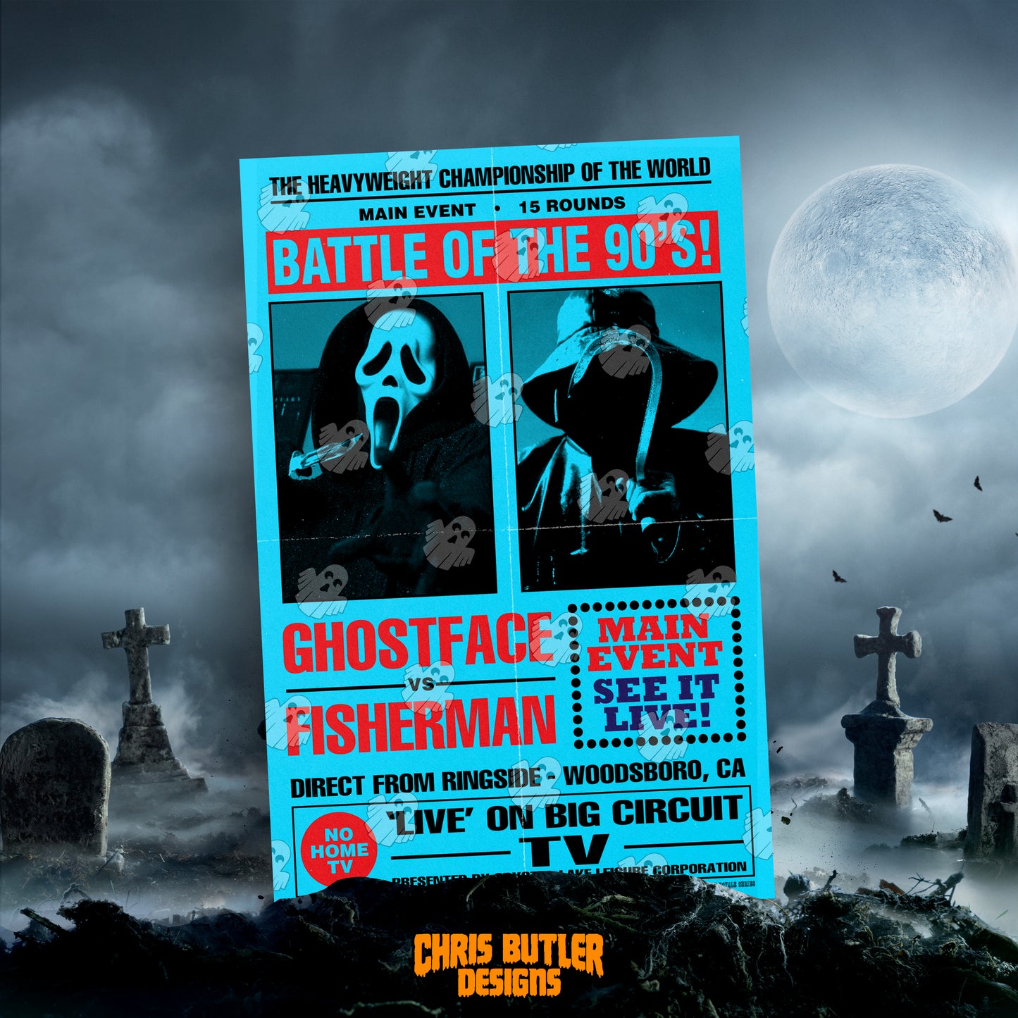 Ghostface vs. Fisherman (Battle Royale Series) 11x17 Alternative Movie Poster