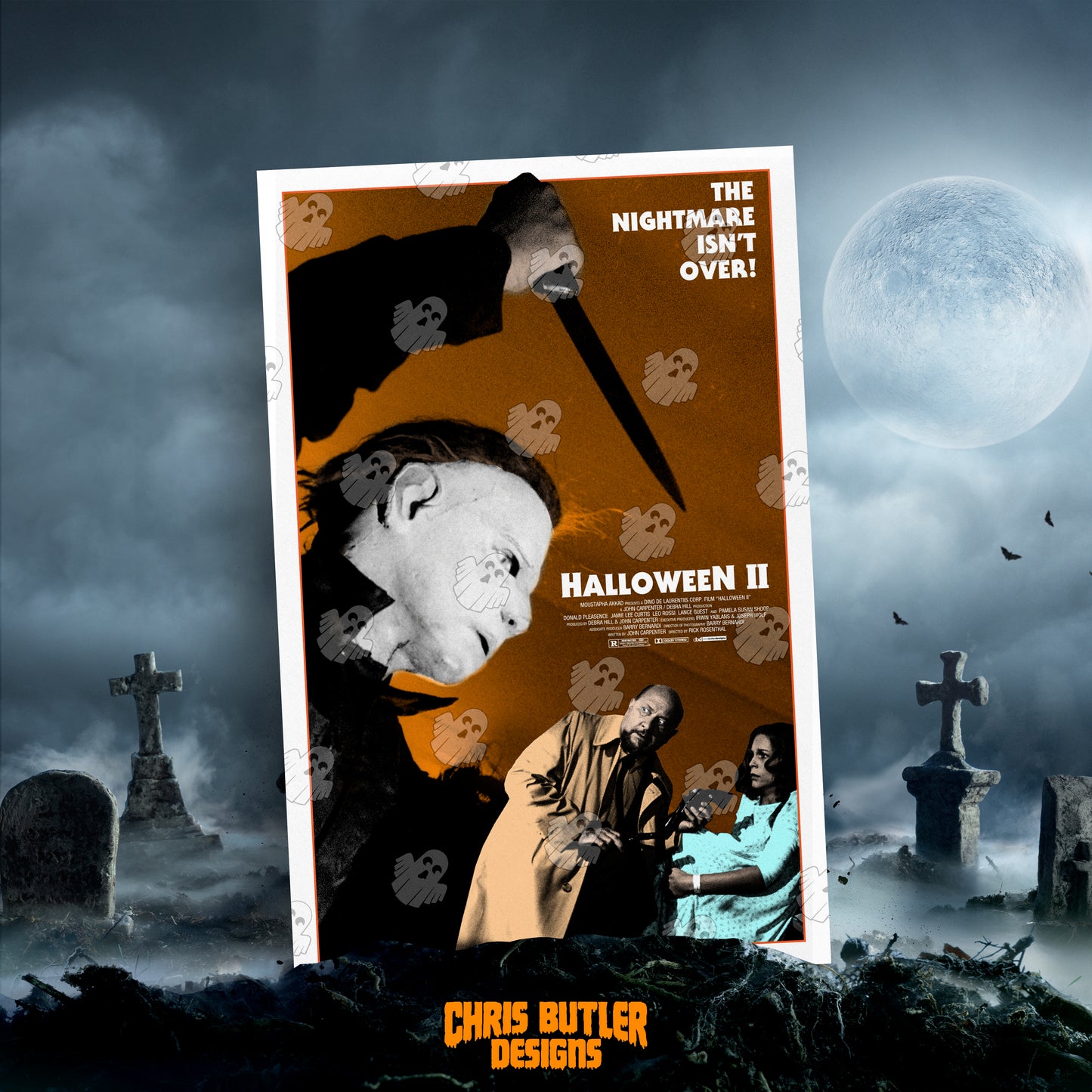 Halloween II (Design 2) 11x17 Alternative Movie Poster