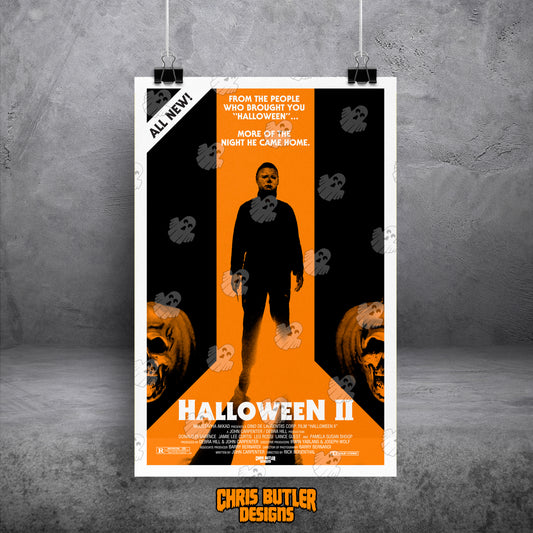 Halloween II (Design 1) 11x17 Alternative Movie Poster