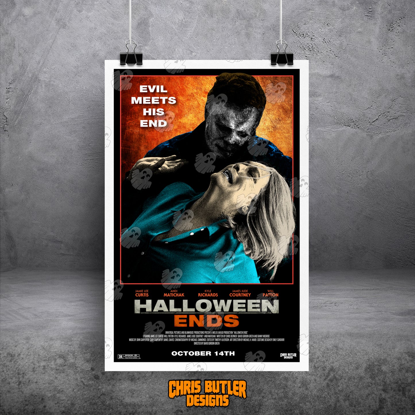 Halloween Ends 11x17 Alternative Movie Poster