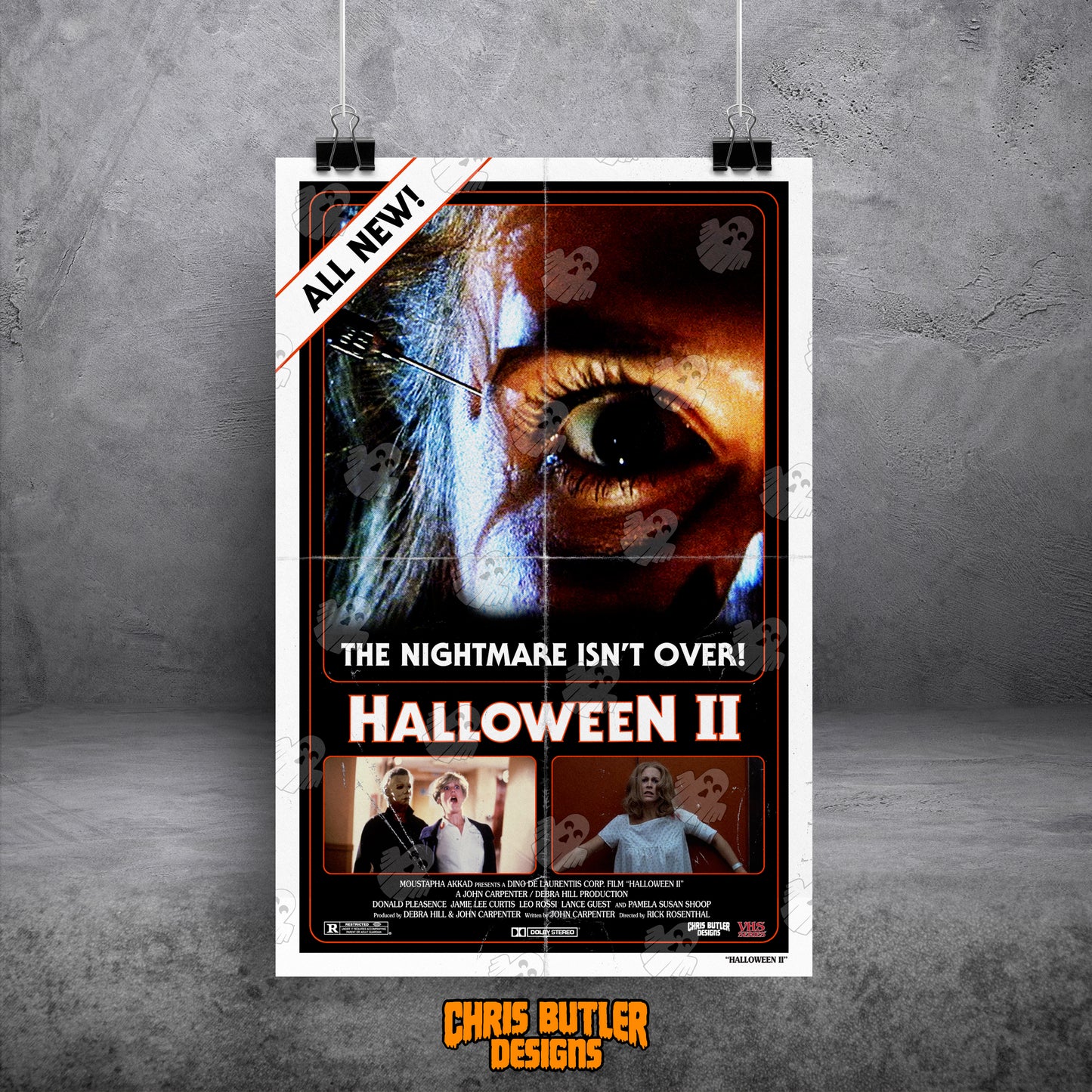 Halloween II (VHS Series 3) 11x17 Alternative Movie Poster