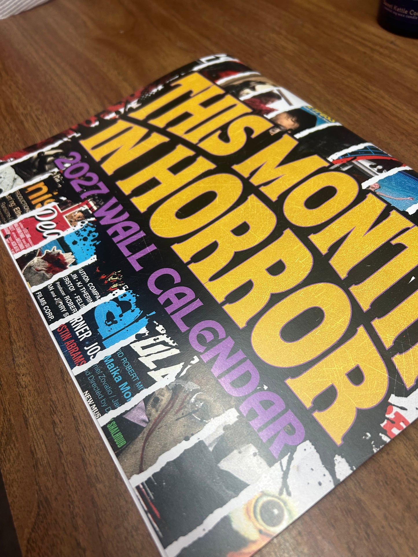 This Month In Horror 2027 Wall Calendar