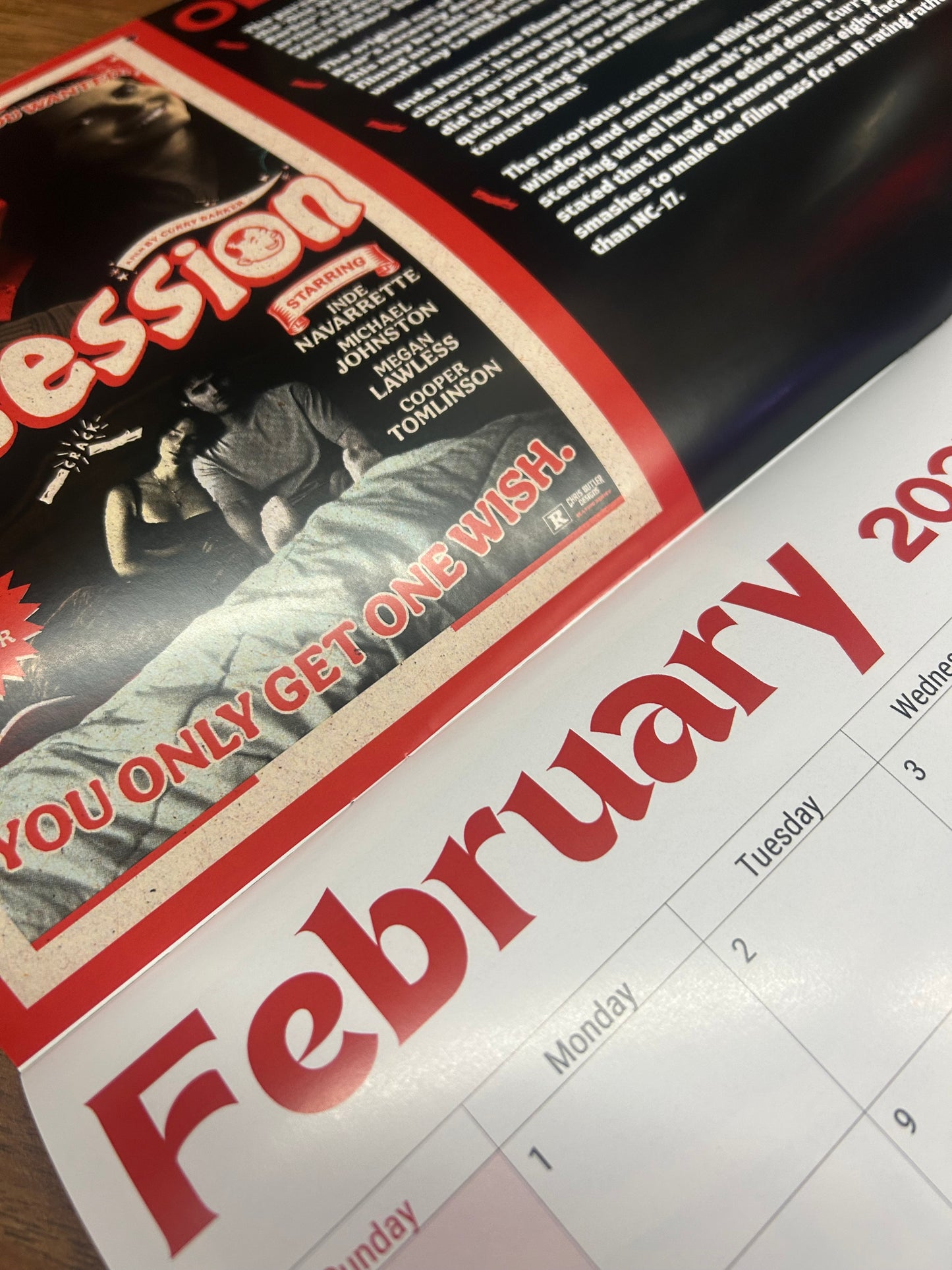 This Month In Horror 2027 Wall Calendar