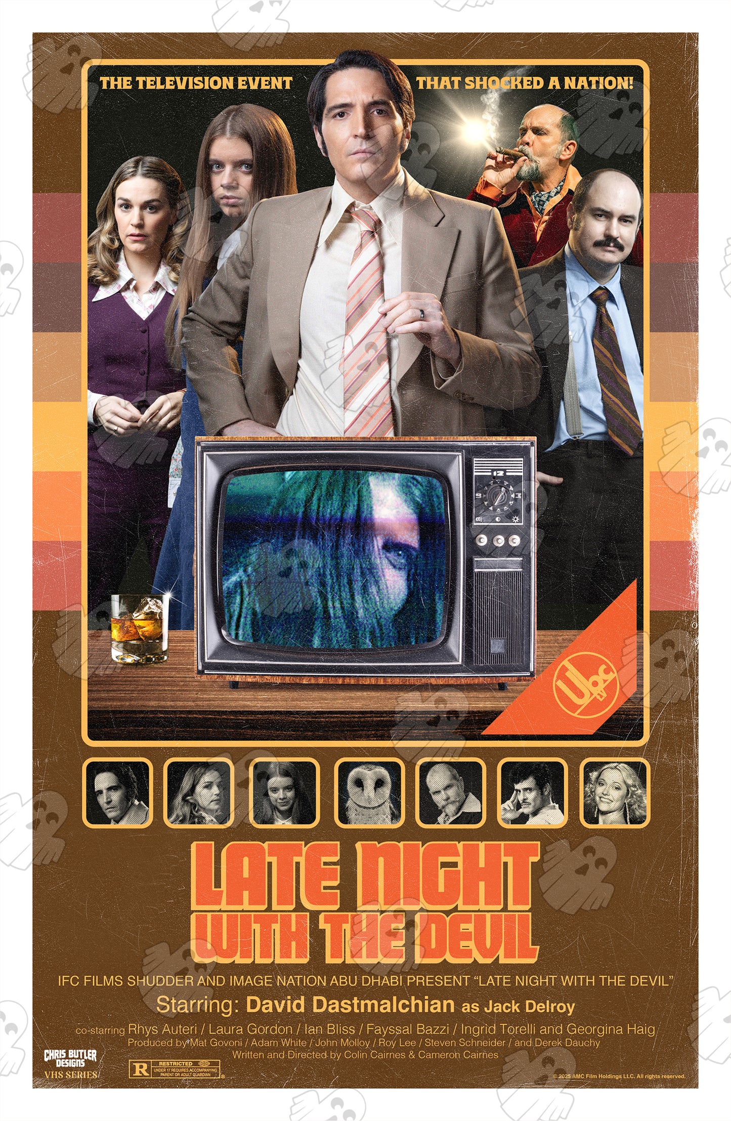 Late Night With The Devil (VHS Series) **OFFICIALLY LICENSED** 11x17 Alternative Movie Print