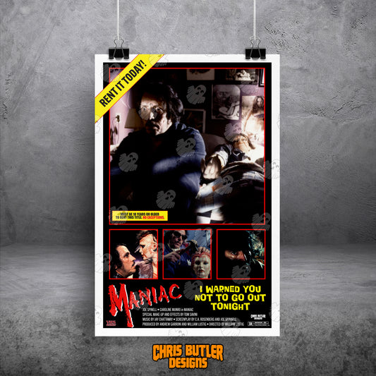 Maniac (VHS Series 2) 11x17 Alternative Movie Poster