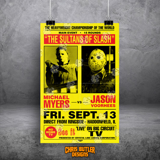 Michael Myers vs. Jason Voorhees (Battle Royale Series) 11x17 Alternative Movie Poster