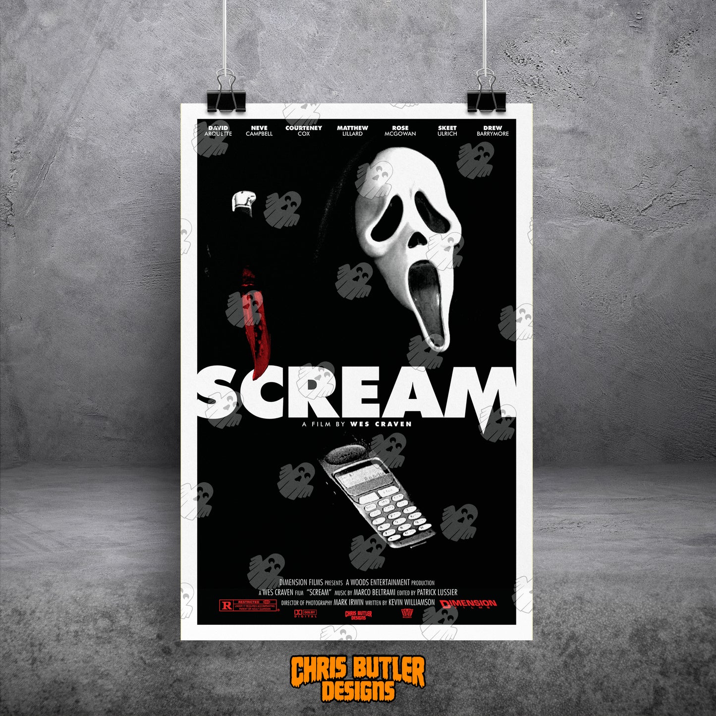 Scream (Design 1) 11x17 Alternative Movie Poster