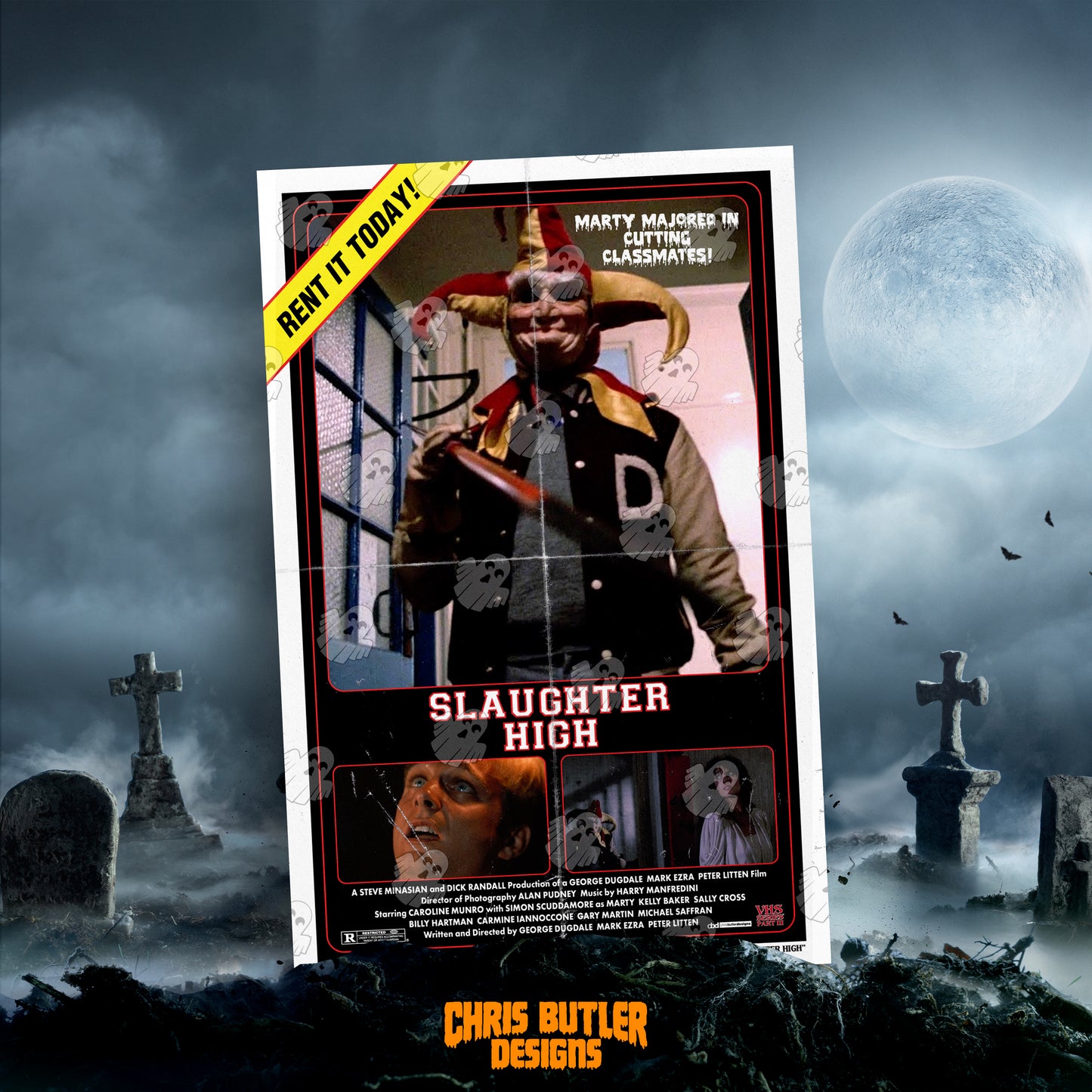 Slaughter High (VHS Series 3) 11x17 Alternative Movie Poster