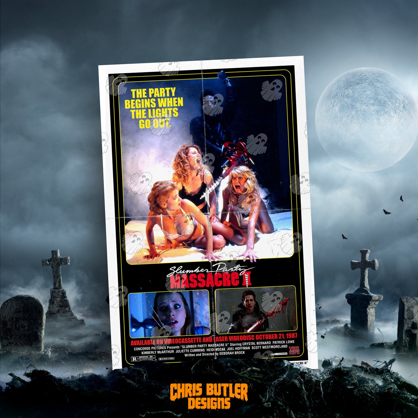 Slumber Party Massacre II (VHS Series 3) 11x17 Alternative Movie Poster