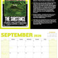 This Month In Horror 2026 Wall Calendar