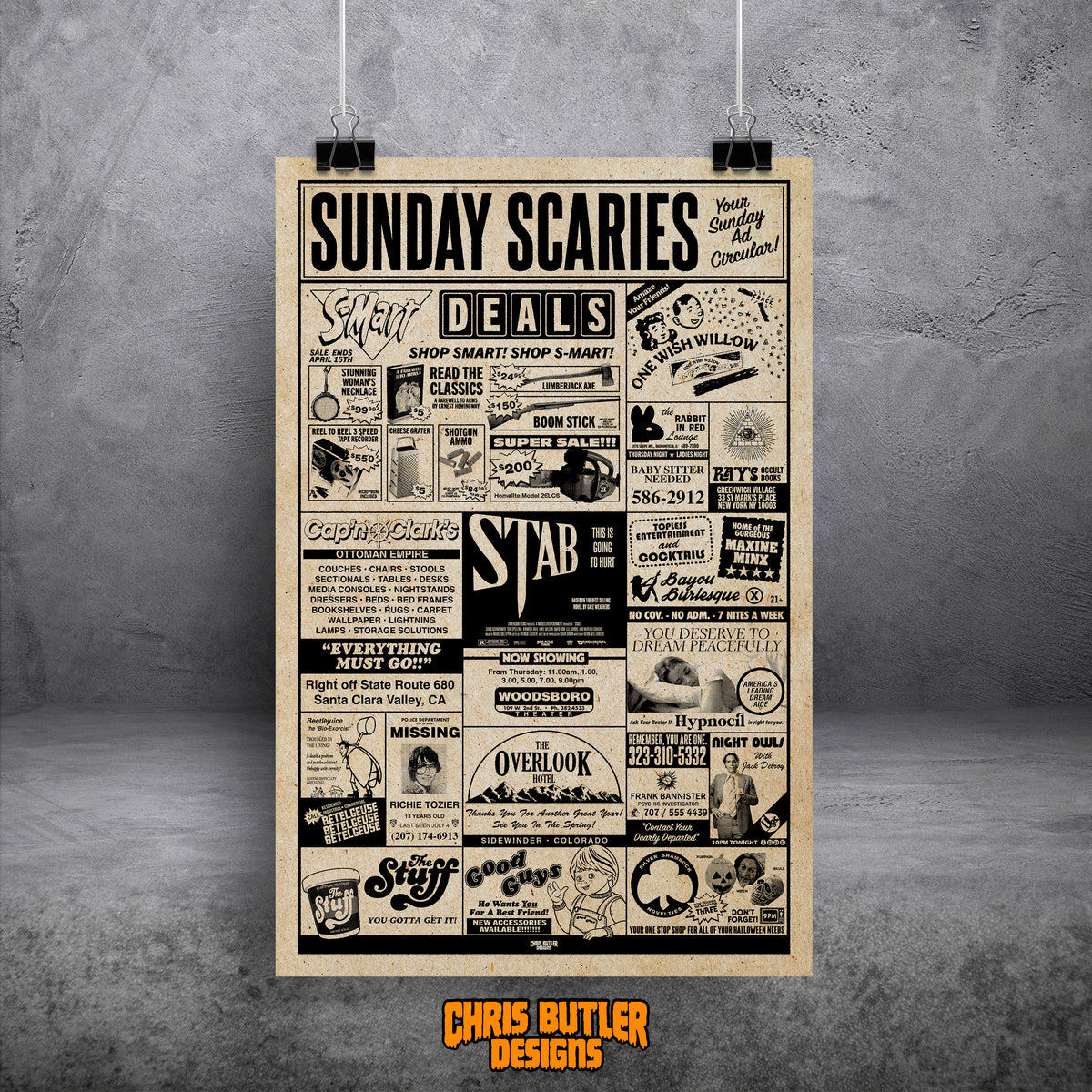 The Sunday Scaries (Mock Ad Design) 11x17 Alternative Movie Print